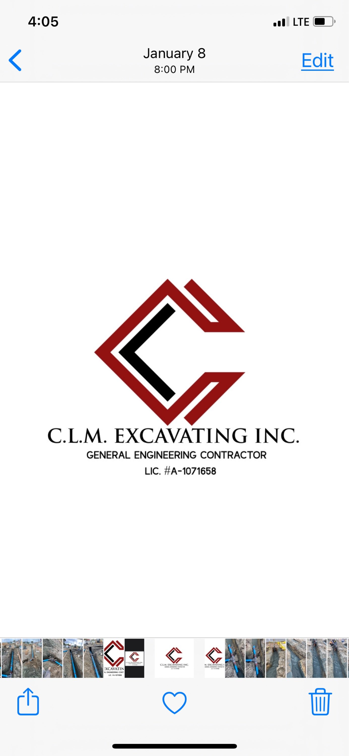 CLM Excavating, Inc. Logo